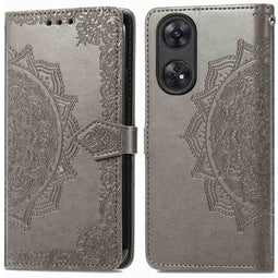 Mandala Bookcase voor de Oppo Reno 8 T (4G) - Grijs