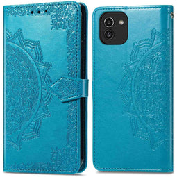Mandala Bookcase voor de Samsung Galaxy A03 - Turquoise