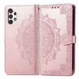 Mandala Bookcase voor de Samsung Galaxy A13 (4G) - Rosé Goud