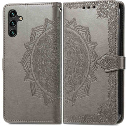 Mandala Bookcase voor de Samsung Galaxy A13 (5G) / A04s - Grijs