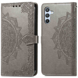 Mandala Bookcase voor de Samsung Galaxy A34 (5G) - Grijs