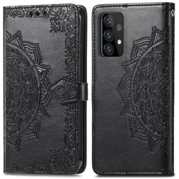 Mandala Bookcase voor de Samsung Galaxy A72 - Zwart