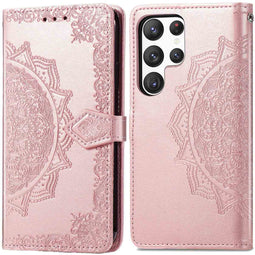 Mandala Bookcase voor de Samsung Galaxy S23 Ultra - Rosé Goud