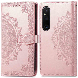 Mandala Bookcase voor de Sony Xperia 1 V - Rosé Goud