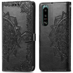 Mandala Bookcase voor de Sony Xperia 5 IV - Zwart