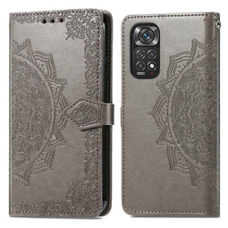 Mandala Bookcase voor de Xiaomi Redmi Note 11 Pro - Grijs