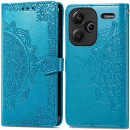 Mandala Bookcase voor de Xiaomi Redmi Note 13 Pro Plus (5G) - Turquoise