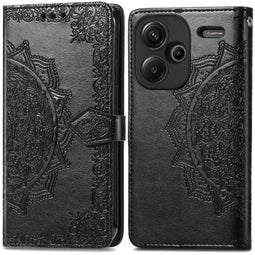 Mandala Bookcase voor de Xiaomi Redmi Note 13 Pro Plus (5G) - Zwart