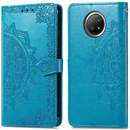 Mandala Bookcase voor de Xiaomi Redmi Note 9T (5G) - Turquoise