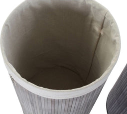 Mandenset DKD Home Decor Beige Grijs Bamboe 38 x 38 x 60 cm (3 Onderdelen) (2 Stuks)