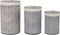 Mandenset DKD Home Decor Beige Grijs Bamboe 38 x 38 x 60 cm (3 Onderdelen) (2 Stuks)