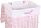 Mandenset DKD Home Decor Roze Polyester Kinderen vlechtwerk (44 x 34 x 56 cm)