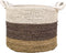 Mandenset Malibu - naturel/paars/wit - raffia/zeegras - set van 3