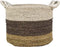 Mandenset Malibu - naturel/paars/wit - raffia/zeegras - set van 3