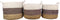 Mandenset Malibu - naturel/paars/wit - raffia/zeegras - set van 3
