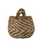 Mandenset - naturel/wit - waterhycinth - set van 2