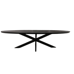 Mangoe Eettafel Brandy Black | 240 cm | Ovaal