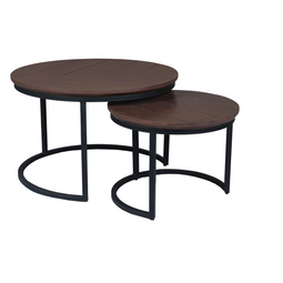 Mangoe Salontafel Otik Walnut Oak | 70 cm | set van 2