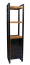Mangohout Boekenkast - Bookshelf - Industriele kast - Opbergruimte - Boekenrek - Meubel