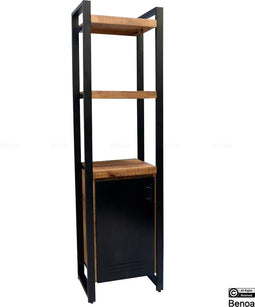 Mangohout Boekenkast - Bookshelf - Industriele kast - Opbergruimte - Boekenrek - Meubel