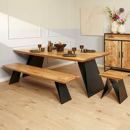 Mangohout eettafel - eetkamertafel - tafel 240 cm