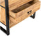 Mangohout - Nachtkastje - Bijzettafel - kastje 2 lades Industrieel Design 80 cm - Mangohout en Staal - Tv-meubel - - Stalen Poten