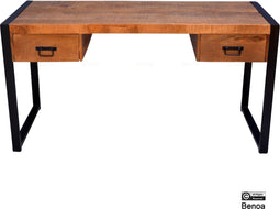 Mangohouten Bureau Britt - Bureau 150cm - Bureau met lades.