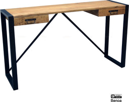 Mangohouten Bureau Britt met 2 lades - 140 cm