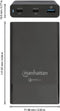 Manhattan 102223 102223 USB-laadstation 3 A 3 x USB 3.2 Gen 1 bus A (USB 3.0), USB-C bus (Power Delivery) Thuis Qualcom