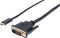 Manhattan 152457 USB-C-displaykabel USB-C / DVI Adapterkabel USB-C stekker, DVI-D 24+1-polige stekker 2.00 m Zwart
