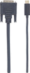 Manhattan 152457 USB-C-displaykabel USB-C / DVI Adapterkabel USB-C stekker, DVI-D 24+1-polige stekker 2.00 m Zwart