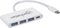 Manhattan 163552 USB 3.2 Gen 1-hub 3 + 1 poorten Met snellaadpoort, Met USB-C stekker Wit