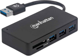 Manhattan 164931 USB 3.2 Gen 1-hub Zwart