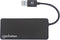 Manhattan 164931 USB 3.2 Gen 1-hub Zwart