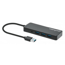 Manhattan 168403 USB 3.0-hub Zwart