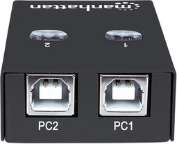 Manhattan 2 poorten USB 2.0-schakelaar Zwart