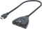 Manhattan 207416 HDMI-switch 2 poorten LED-weergave, 3D-weergave mogelijk, Vergulde connectoren 1080 Pixel
