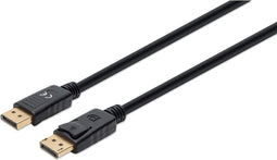 Manhattan 355582 DisplayPort-kabel DisplayPort Aansluitkabel DisplayPort-stekker, DisplayPort-stekker 1.00 m Zwart Afge