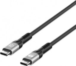MANHATTAN 356374 - USB4 Type-C oplaadkabel - 1 meter - USB4 Gen3x2 - 8K @60Hz - zwart