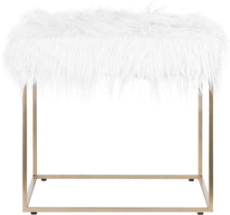 MANHATTAN - Hocker - Wit - Polyester