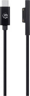 Manhattan Surface® Connect Ladekabel Surface Connect und USB-C-Stecker 15V/3A 1,8m schwarz Laadkabel Geschikt voor Wind