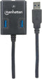 Manhattan USB 3.2 Gen 1-hub 4 poorten Zwart