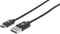 Manhattan USB-kabel USB 2.0 USB-A stekker, USB-C stekker 3.00 m Zwart 354936
