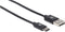 Manhattan USB-kabel USB 2.0 USB-A stekker, USB-C stekker 3.00 m Zwart 354936