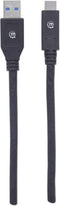 Manhattan USB-kabel USB 3.2 Gen1 (USB 3.0 / USB 3.1 Gen1) USB-A stekker, USB-C stekker 3.00 m Zwart 354981