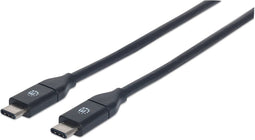 Manhattan USB-kabel USB 3.2 Gen2 (USB 3.1 Gen2) USB-C stekker, USB-C stekker 0.50 m Zwart 354899