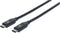 Manhattan USB-kabel USB 3.2 Gen2 (USB 3.1 Gen2) USB-C stekker, USB-C stekker 0.50 m Zwart 354899