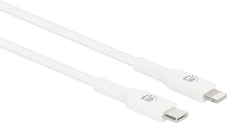 Manhattan USB-kabel USB-C stekker, Apple Lightning stekker 1.00 m Wit 394512