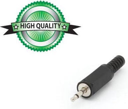 MANNELIJKE 2.5mm MONO JACK - PLASTIC ZWART (CA001H)