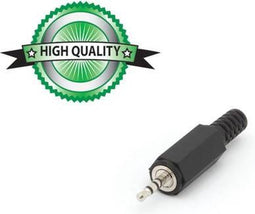 MANNELIJKE 2.5mm STEREO JACK - PLASTIC ZWART (CA002H)